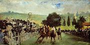 Edouard Manet Course De Chevaux A Longchamp Norge oil painting reproduction